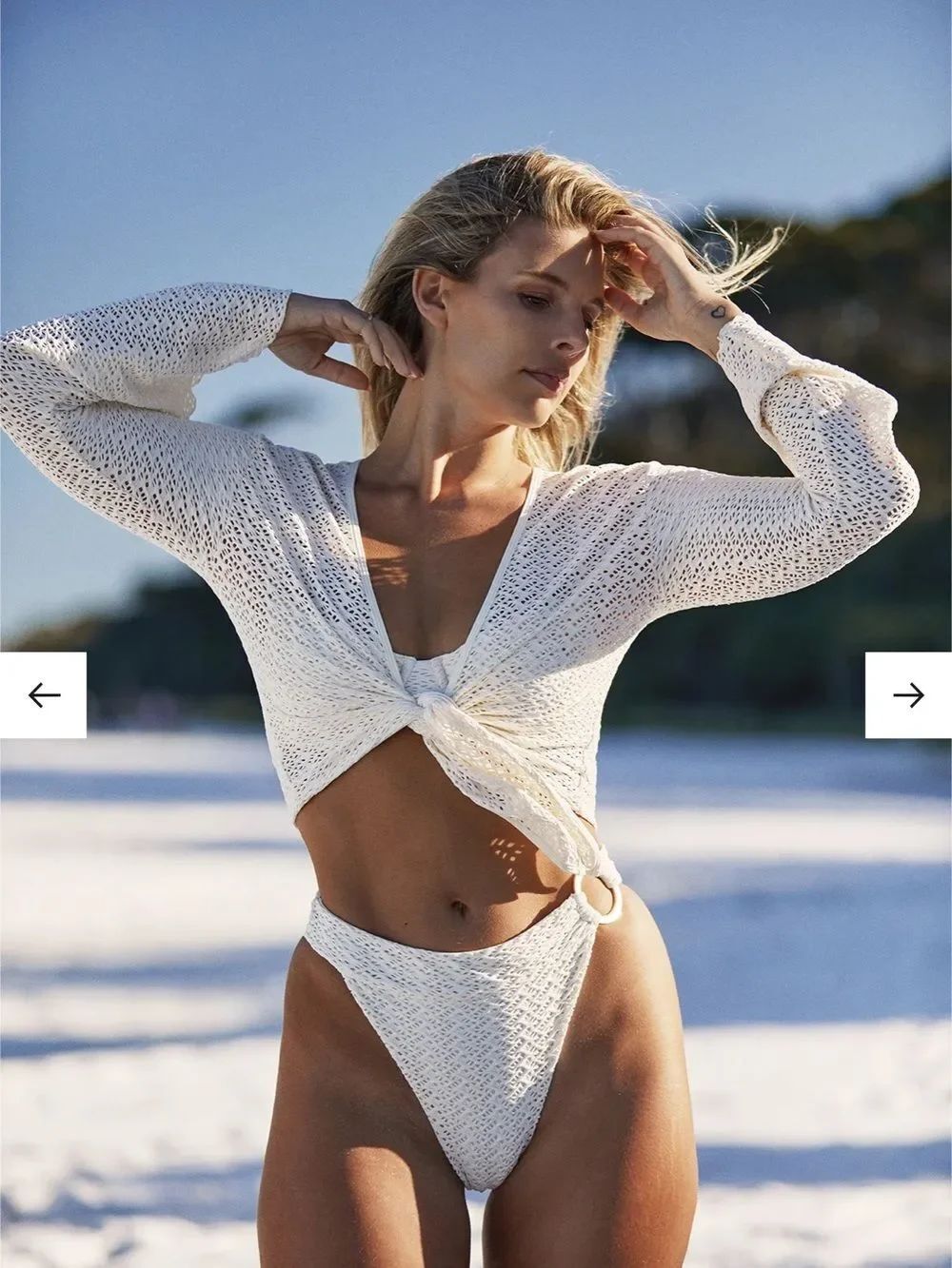 Monday Swimwear St Barth’s Top - Ivory Crochet